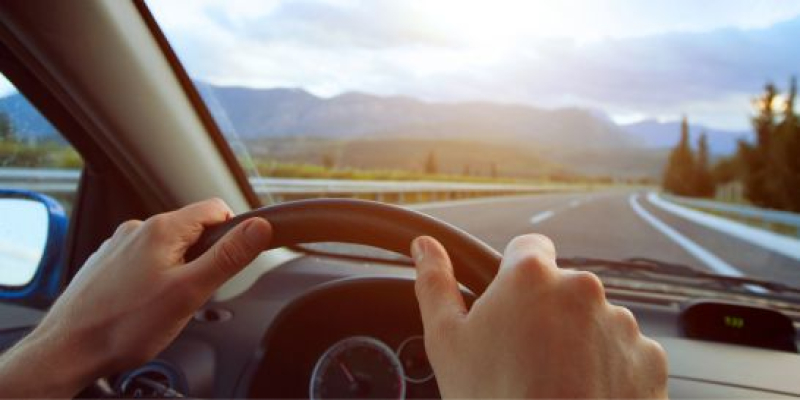 Driving a car on the highway