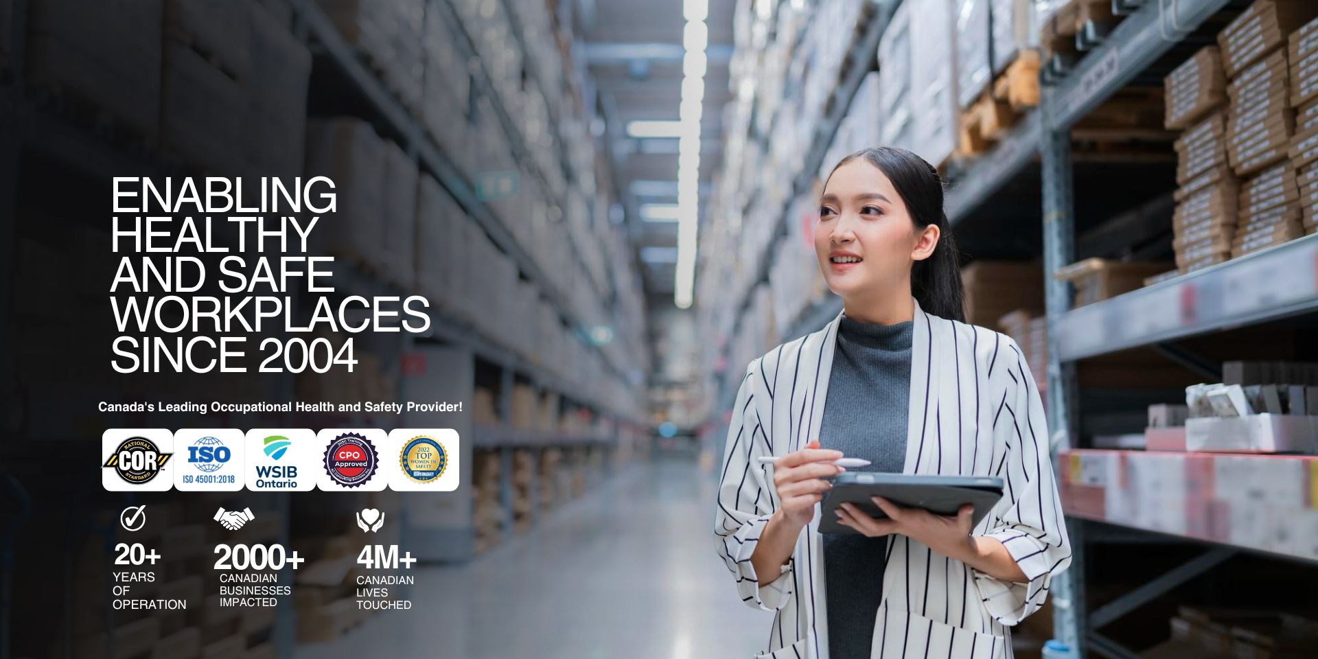 Retail inventory in warehouse with safety culture implemented