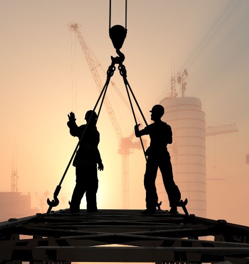 Employees working at heights