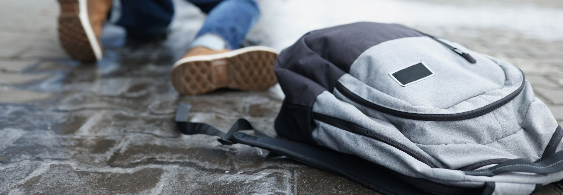 man slipping due to unsafe procedures at work